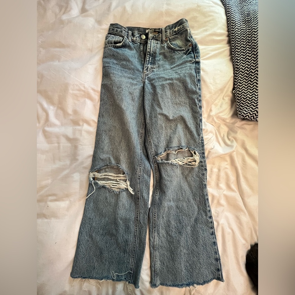 ZARA WIDE LEG JEANS